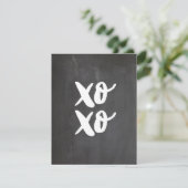 Cartes Pour Fêtes Annuelles XO XO La Saint Valentin embrasse et embrasse. Tabl (Debout devant)