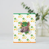 Cartes Pour Fêtes Annuelles Xoloitzcuintle Shamrock Saint-Patricks (Debout devant)