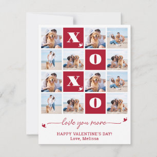 Cartes Pour Fêtes Annuelles XOXO Bold Modern 12 Photo Joyeux Jour des Valentin