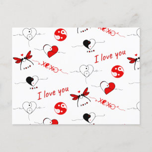 Cartes Pour Fêtes Annuelles XOXO, je t'aime et je t'aime