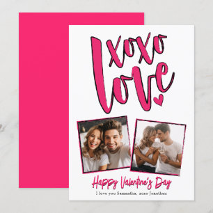 Cartes Pour Fêtes Annuelles XOXO Love Photo Saint Valentin Photo