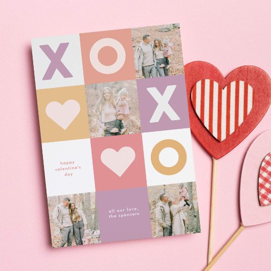Cartes Pour Fêtes Annuelles XOXO Modern 4 Photo Saint Valentin