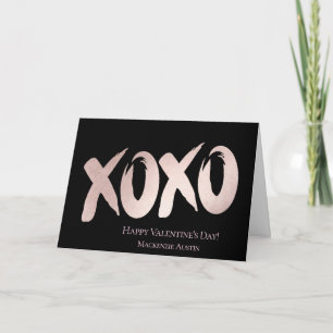 Cartes Pour Fêtes Annuelles XOXO rose pâle   Jour Chic des Valentines