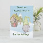 Cartes Pour Fêtes Annuelles Y'a pas d'endroit comme gnome pour les vacances (Debout devant)