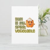 Cartes Pour Fêtes Annuelles Yam Is My Spirit Vegetable Classic (Debout devant)