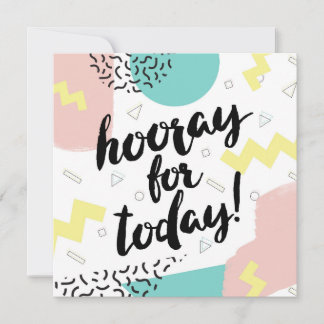Cartes Pour Fêtes Annuelles Yay, c'est ton anniversaire memphis années 80 90 f