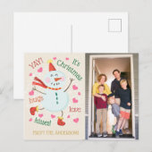 Cartes Pour Fêtes Annuelles YAY Son Noël Photo Grey (Devant / Derrière)