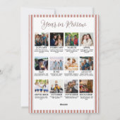 Cartes Pour Fêtes Annuelles Year in Review Christmas with Arch Photo & Red Bow (Dos)