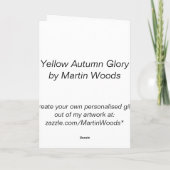 Cartes Pour Fêtes Annuelles Yellow Autumn Glory - Customized (Dos)