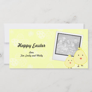Cartes Pour Fêtes Annuelles Yellow Baby Chick Easter Photo Cards