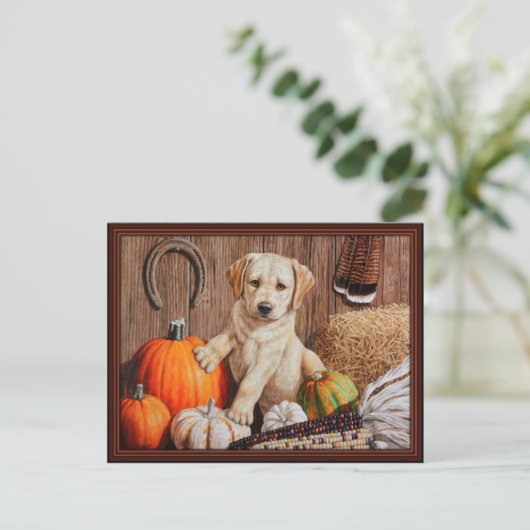 Cartes Pour Fêtes Annuelles Yellow Labrador Retriever Chien Chien Chien Citrou (Debout devant)