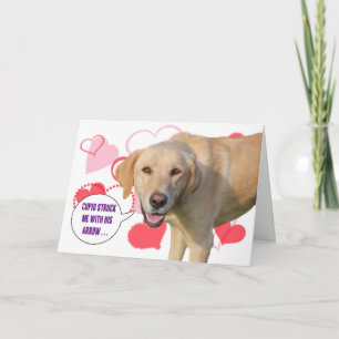 Cartes Pour Fêtes Annuelles Yellow Labrador Retriever Valentine's Day Card
