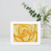 Cartes Pour Fêtes Annuelles Yellow Rose abstract original artwork (Debout devant)