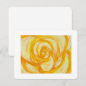 Cartes Pour Fêtes Annuelles Yellow Rose abstract original artwork (Devant / Derrière)
