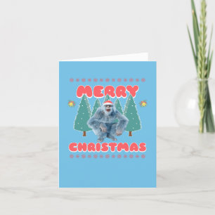 Cartes Pour Fêtes Annuelles Yéti drôle - Joyeux Noël