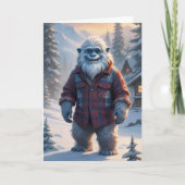 Cartes Pour Fêtes Annuelles Yeti Heureux (Devant)