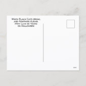 Cartes Pour Fêtes Annuelles Yeux de chat heureux Halloween noir (Dos)