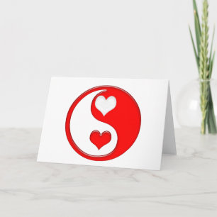Cartes Pour Fêtes Annuelles Yin et coeurs de Yang Valentine