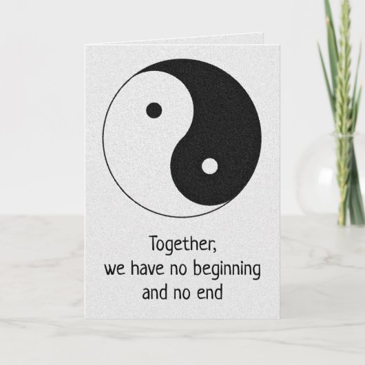 Cartes Pour Fêtes Annuelles YIN YANG Poem (Devant)