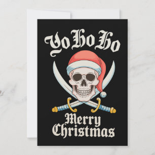 Cartes Pour Fêtes Annuelles Yo Ho Ho Joyeux Noël Pirate Noël Crâne Vacances