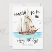 Cartes Pour Fêtes Annuelles Yo Ho Ho Pirate Père Noël Noël (Devant)