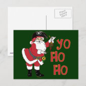 Cartes Pour Fêtes Annuelles Yo Ho Santa Postcard (Devant / Derrière)