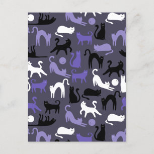 Cartes Pour Fêtes Annuelles Yoga Adorable Poses de Chat Mignon