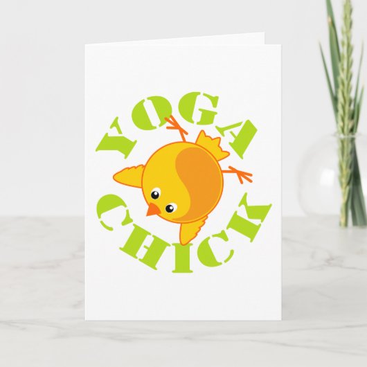 Cartes Pour Fêtes Annuelles Yoga Chick (Devant)