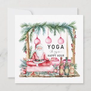 Cartes Pour Fêtes Annuelles Yoga Noël Père Noël Poser respirer