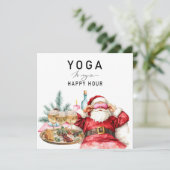 Cartes Pour Fêtes Annuelles Yoga Noël Père Noël Poser respirer (Debout devant)