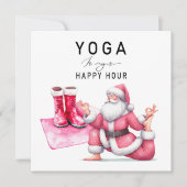 Cartes Pour Fêtes Annuelles Yoga Noël Père Noël Poster (Devant)