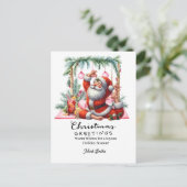 Cartes Pour Fêtes Annuelles Yoga Noël Père Noël Poster (Debout devant)