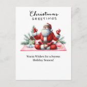 Cartes Pour Fêtes Annuelles Yoga Noël Père Noël Poster (Devant)