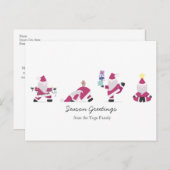 Cartes Pour Fêtes Annuelles Yogi Père Noël Funny Yoga Pun Noël (Devant / Derrière)