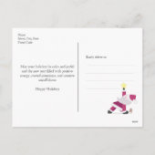 Cartes Pour Fêtes Annuelles Yogi Père Noël Funny Yoga Pun Noël (Dos)