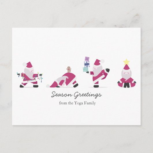 Cartes Pour Fêtes Annuelles Yogi Père Noël Funny Yoga Pun Noël (Devant)