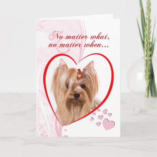Cartes Pour Fêtes Annuelles Yorkie Valentine (Devant)