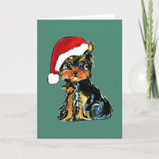 CARTES POUR FÊTES ANNUELLES YORKSHIRE TERRIER (Devant)