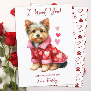 Cartes Pour Fêtes Annuelles Yorkshire Terrier Chien Valentines personnalisées 
