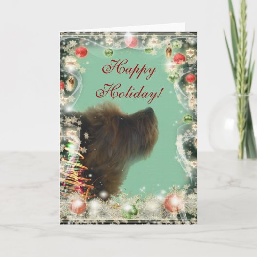 Cartes Pour Fêtes Annuelles Yorkshire Terrier holiday card (Devant)