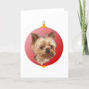 Cartes Pour Fêtes Annuelles Yorkshire Terrier Noël