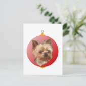 Cartes Pour Fêtes Annuelles Yorkshire Terrier Noël (Debout devant)