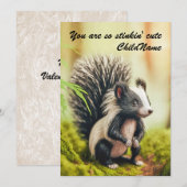 Cartes Pour Fêtes Annuelles You are so stinkin' cute - cute skunk image (Devant / Derrière)