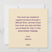 Cartes Pour Fêtes Annuelles You Are Strong Personalized Lion Card (Dos)