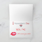 Cartes Pour Fêtes Annuelles You Be My Manentine ? (Intérieur)