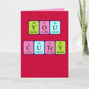 Cartes Pour Fêtes Annuelles You Cutey périodique Valentine card