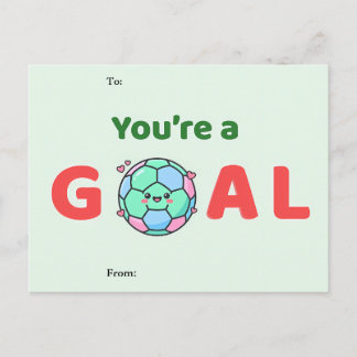 Cartes Pour Fêtes Annuelles You’re a Goal Soccer Valentine Card