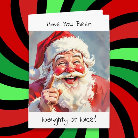 Cartes Pour Fêtes Annuelles You're on the Naughty List Again | Funny Christmas