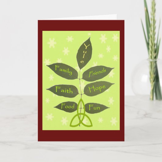 Cartes Pour Fêtes Annuelles Yule - Comme le frêne grandit (Devant)