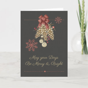 Cartes Pour Fêtes Annuelles  Yule Sabbat Merry & Bright Greeting Card